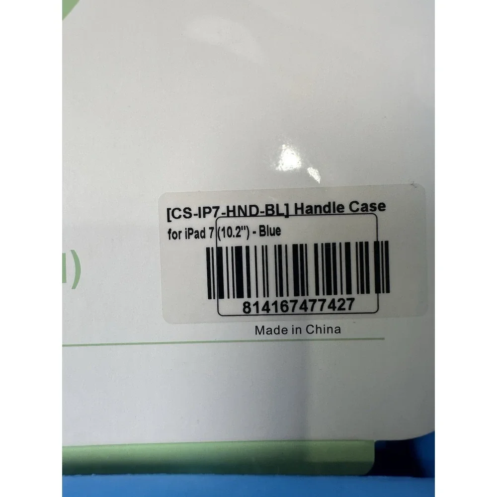 Kids iPad 7 10.2 Case Blue Handle Shockproof Tablet Cover CS-IP7-HND